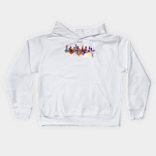 Houston Watercolor Skyline Kids Hoodie